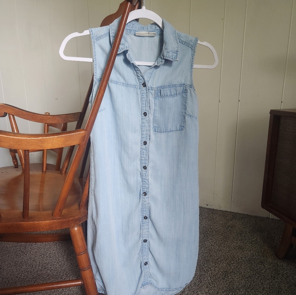 Cato Light Blue Denim Shirt Dress